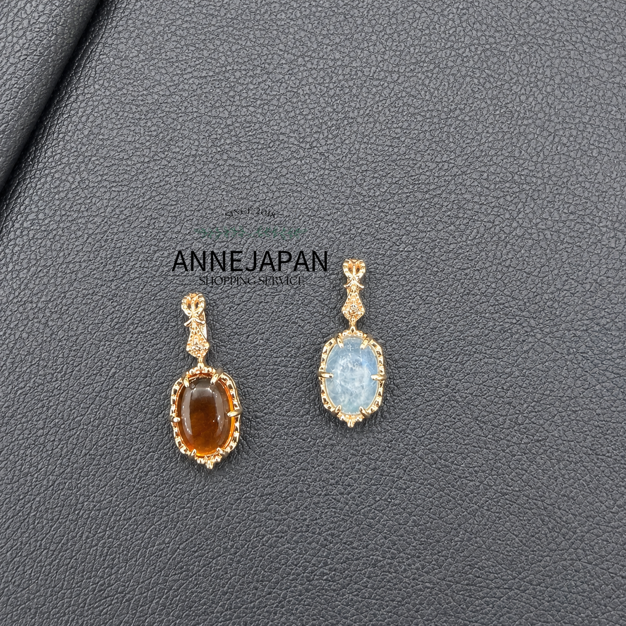 5K金、天然琥珀（Amber）、天然鑽石吊墜