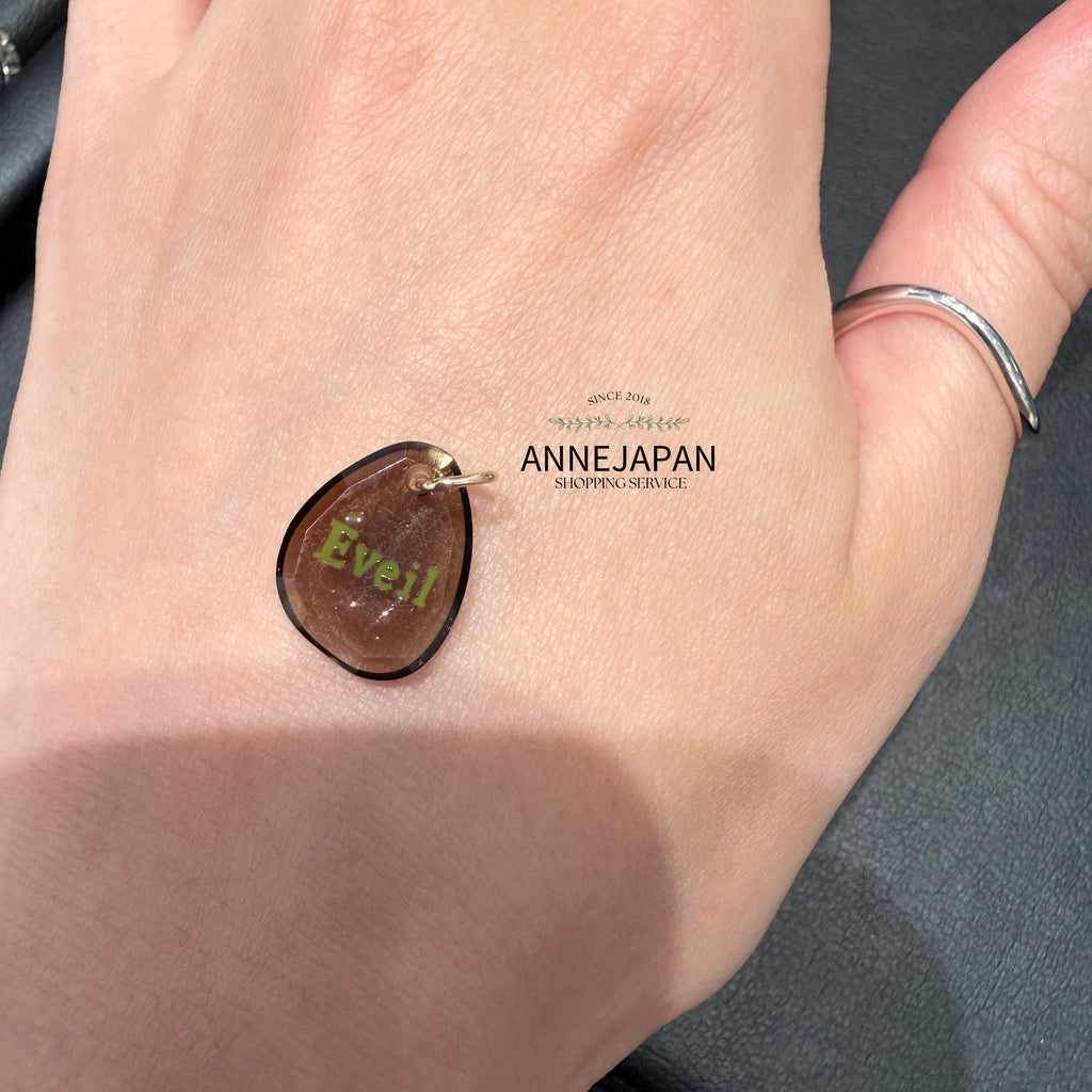 10K金天然煙晶（Smoky Quartz）樹脂（Resin）項鍊吊墜
