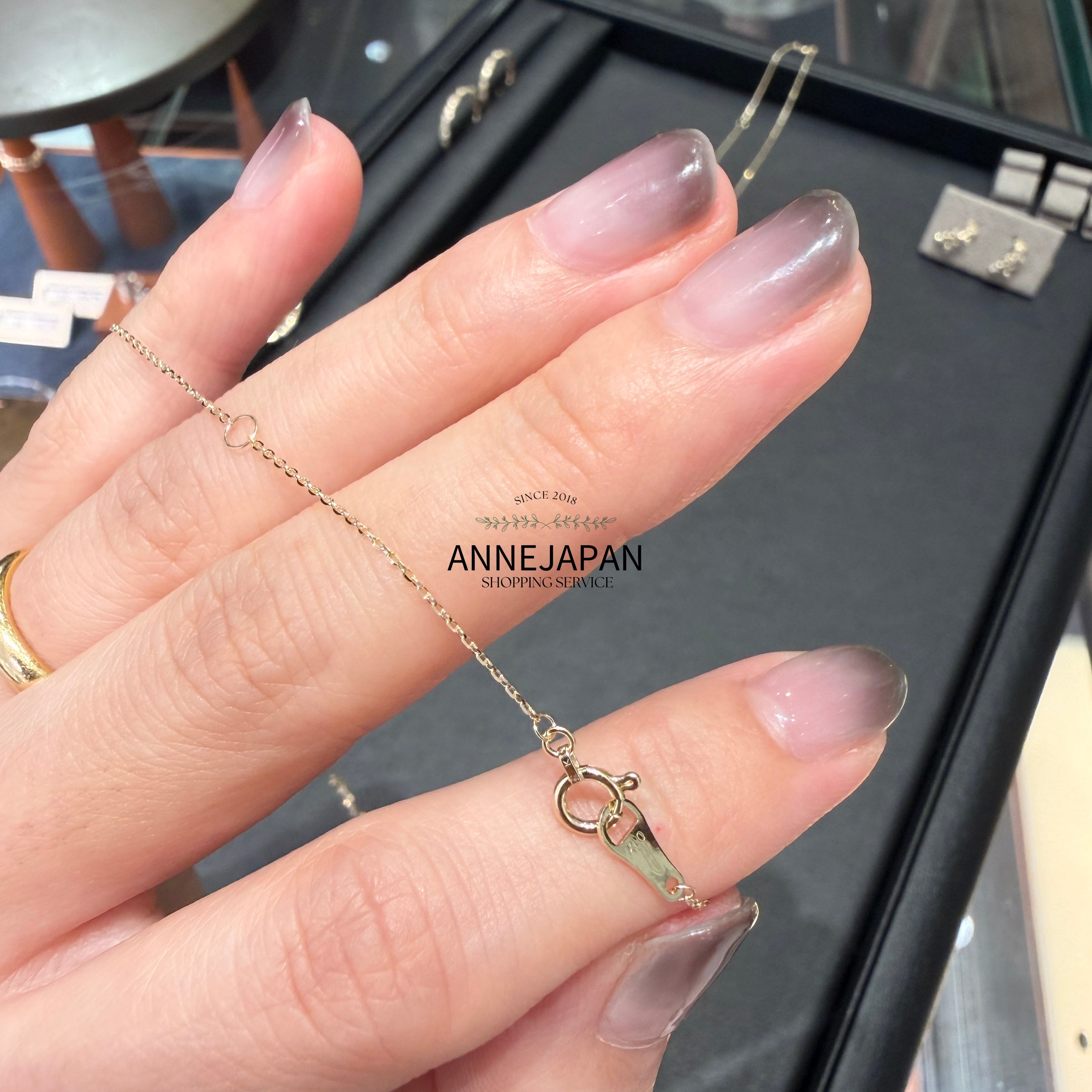 10K金Single Cut 單切工天然鑽石藤蔓項鏈