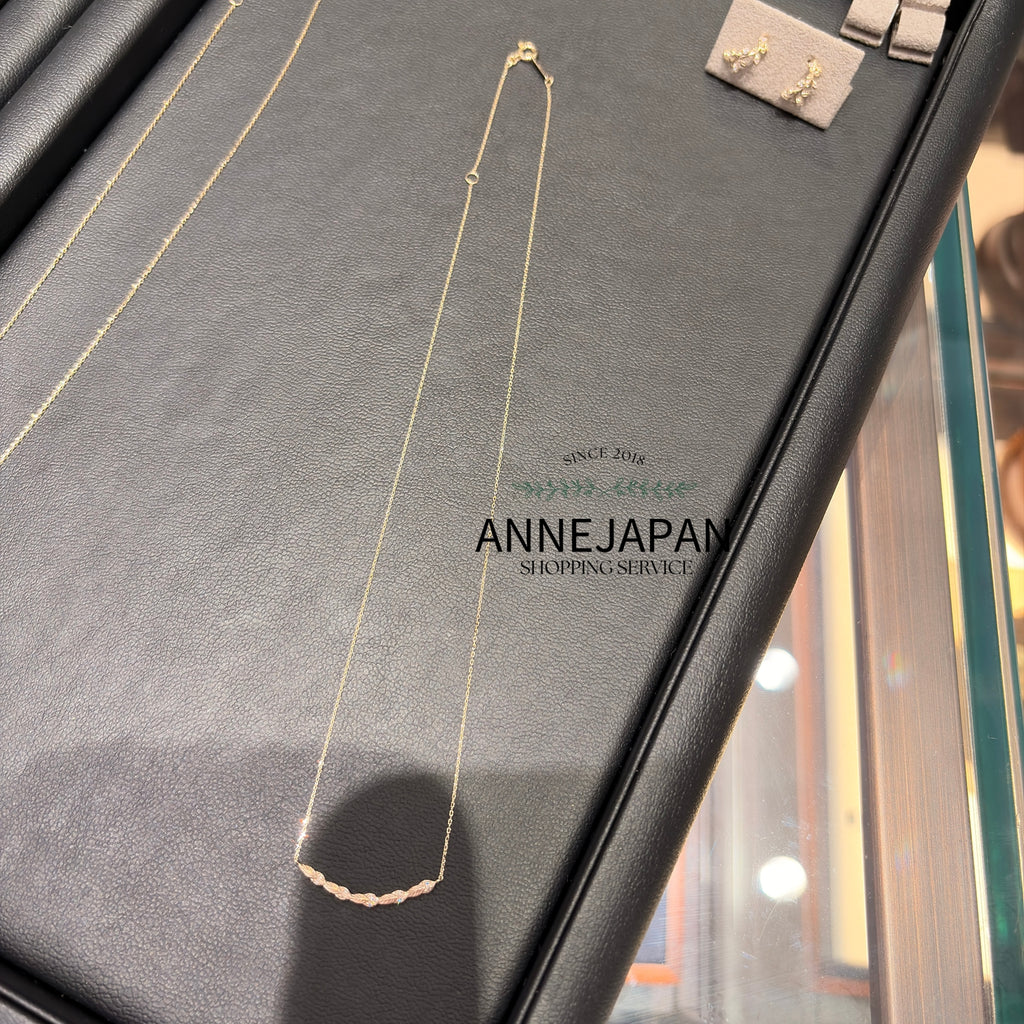 5K金10K金天然鑽石（Diamond）約40cm 露珠葉片項鏈
