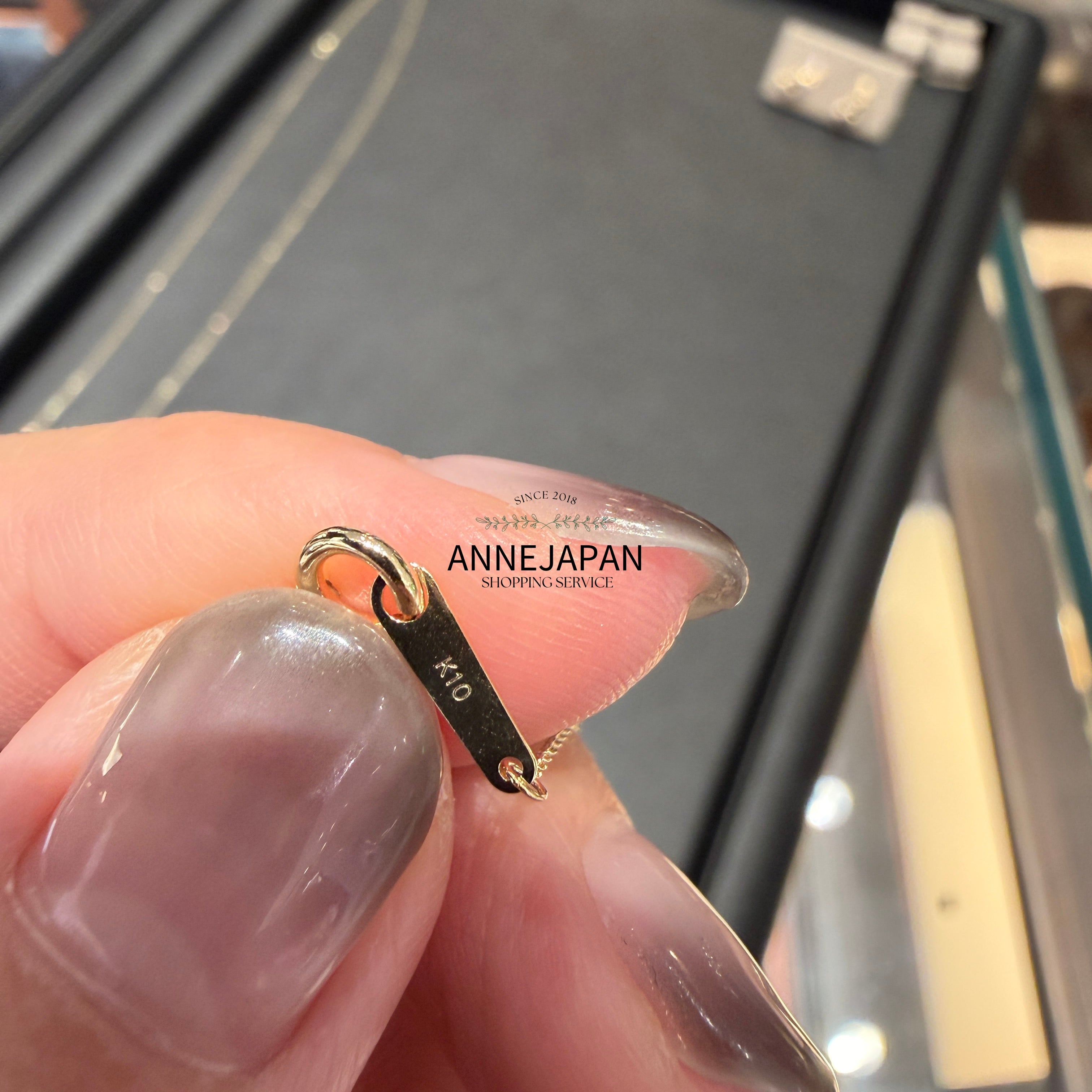 5K金10K金天然鑽石（Diamond）約40cm 露珠葉片項鏈