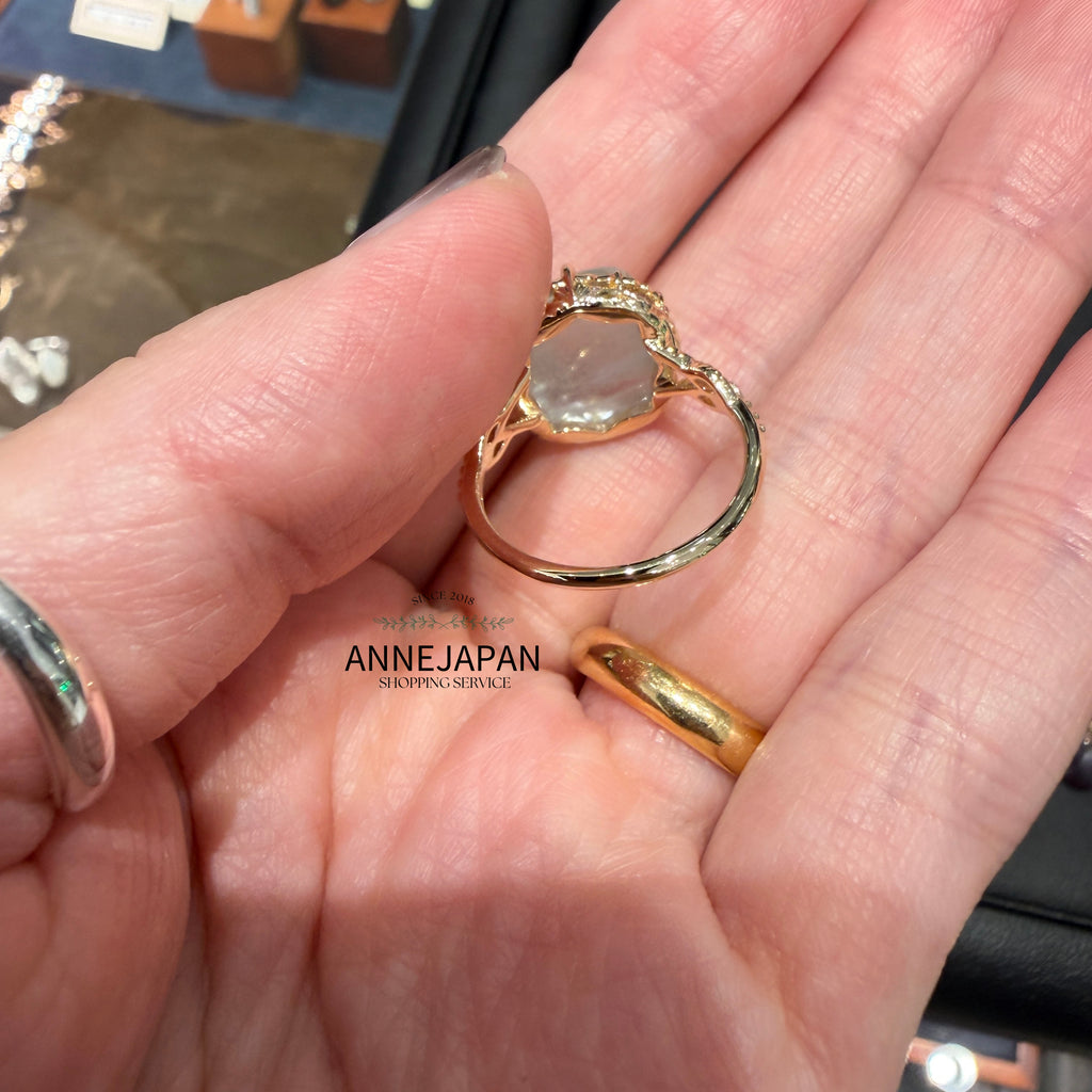 10K金、天然石英（Quartz）、天然海藍寶 戒指