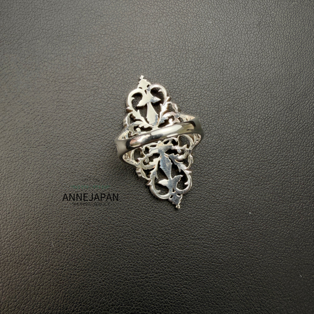 Silver925（925純銀）中古盔甲復古雕花鏤空設計戒指