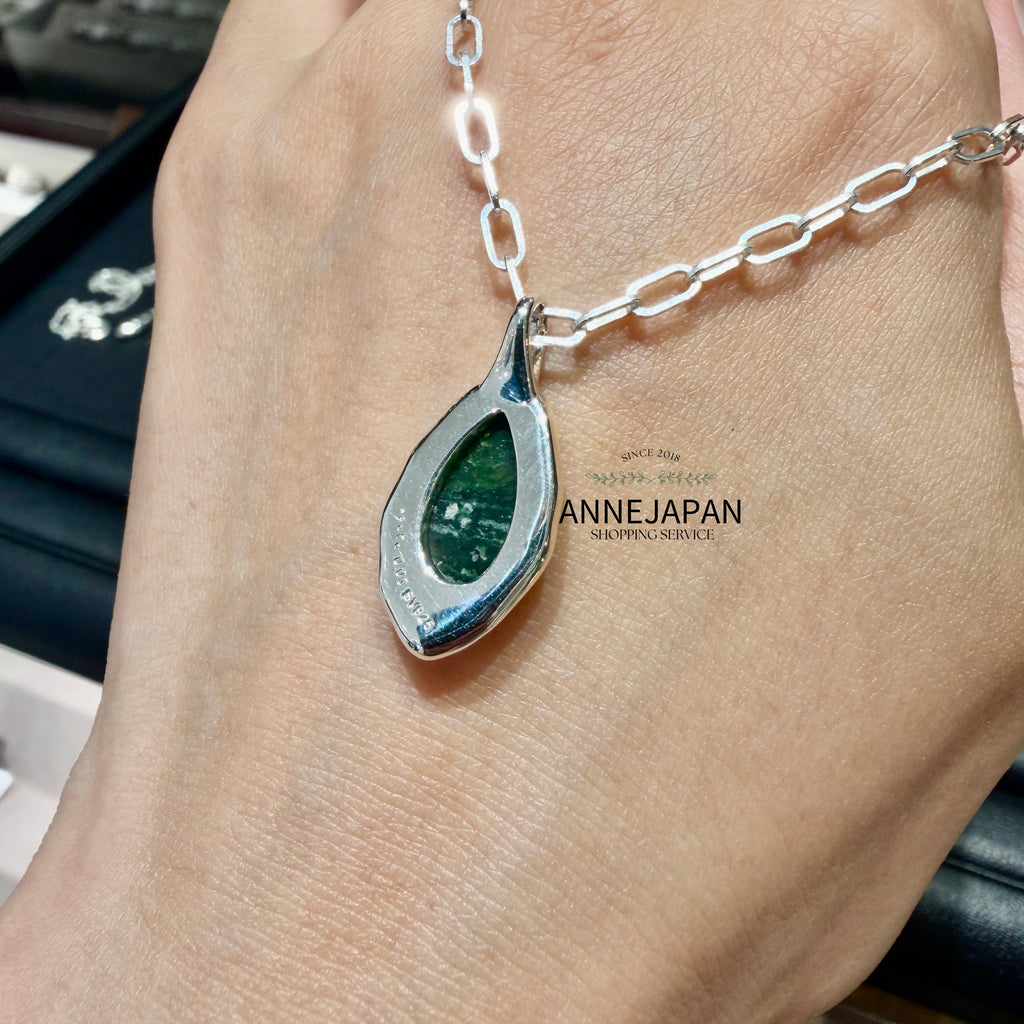 純銀 Silver925多晶質石英原石天然鑽石藝術感項鍊吊墜