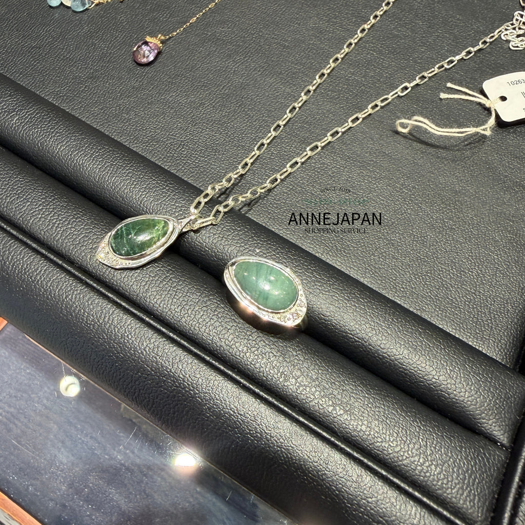 Silver925純銀天然石英 Quartz（多晶質石英原石）天然鑽石戒指