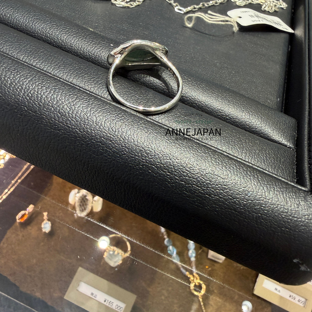 Silver925純銀天然石英 Quartz（多晶質石英原石）天然鑽石戒指