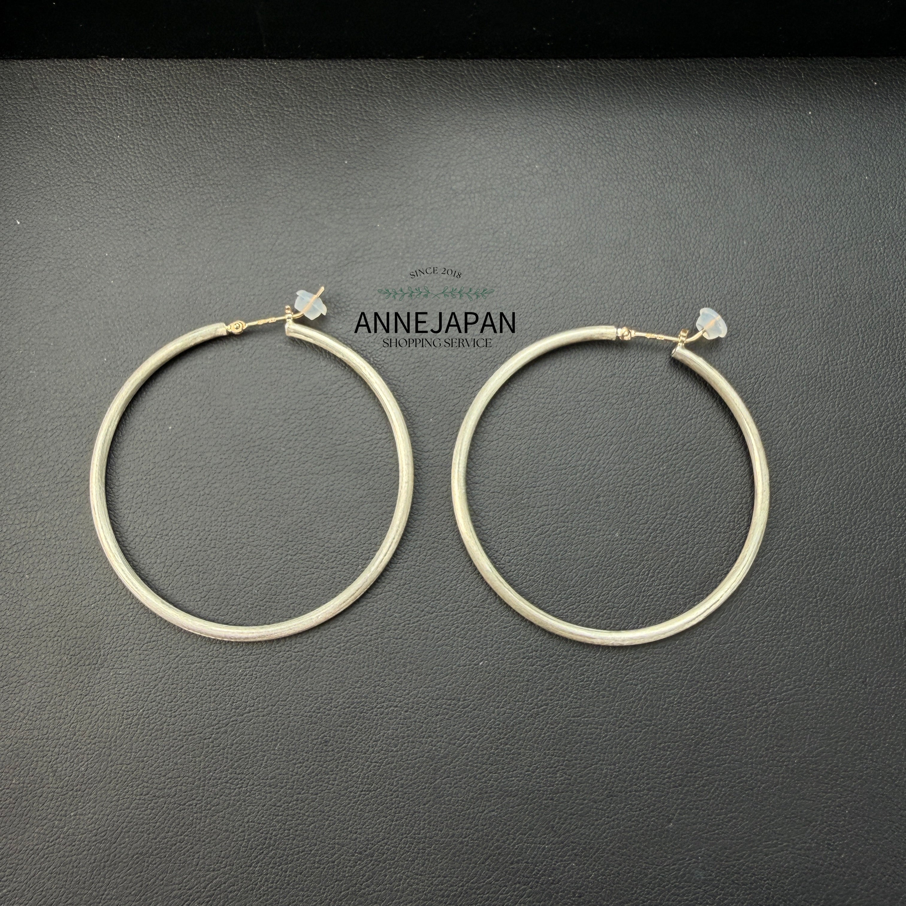 925純銀 Silver925、10K金經典 Hoop 大尺寸圈圈素面耳環