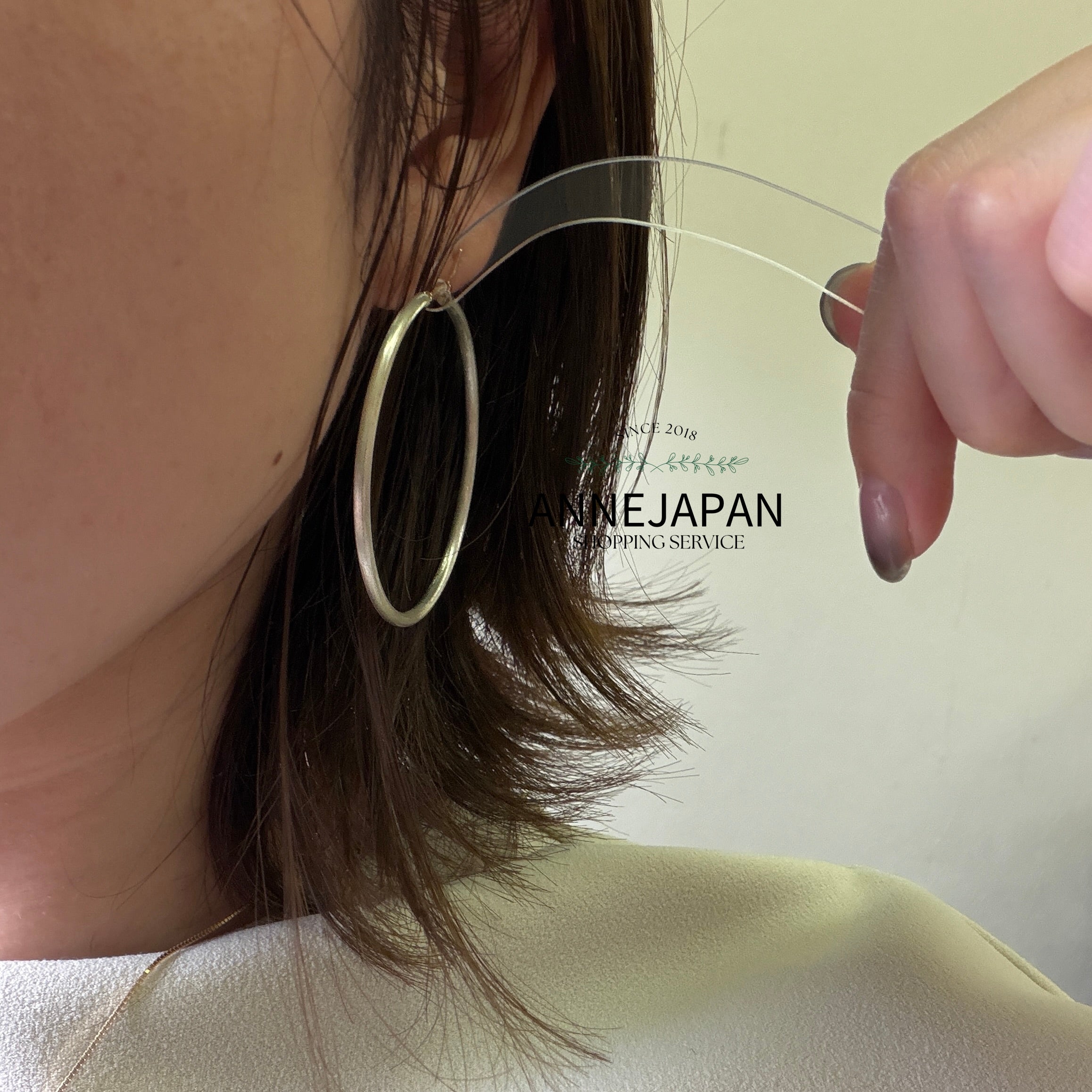 925純銀 Silver925、10K金經典 Hoop 大尺寸圈圈素面耳環