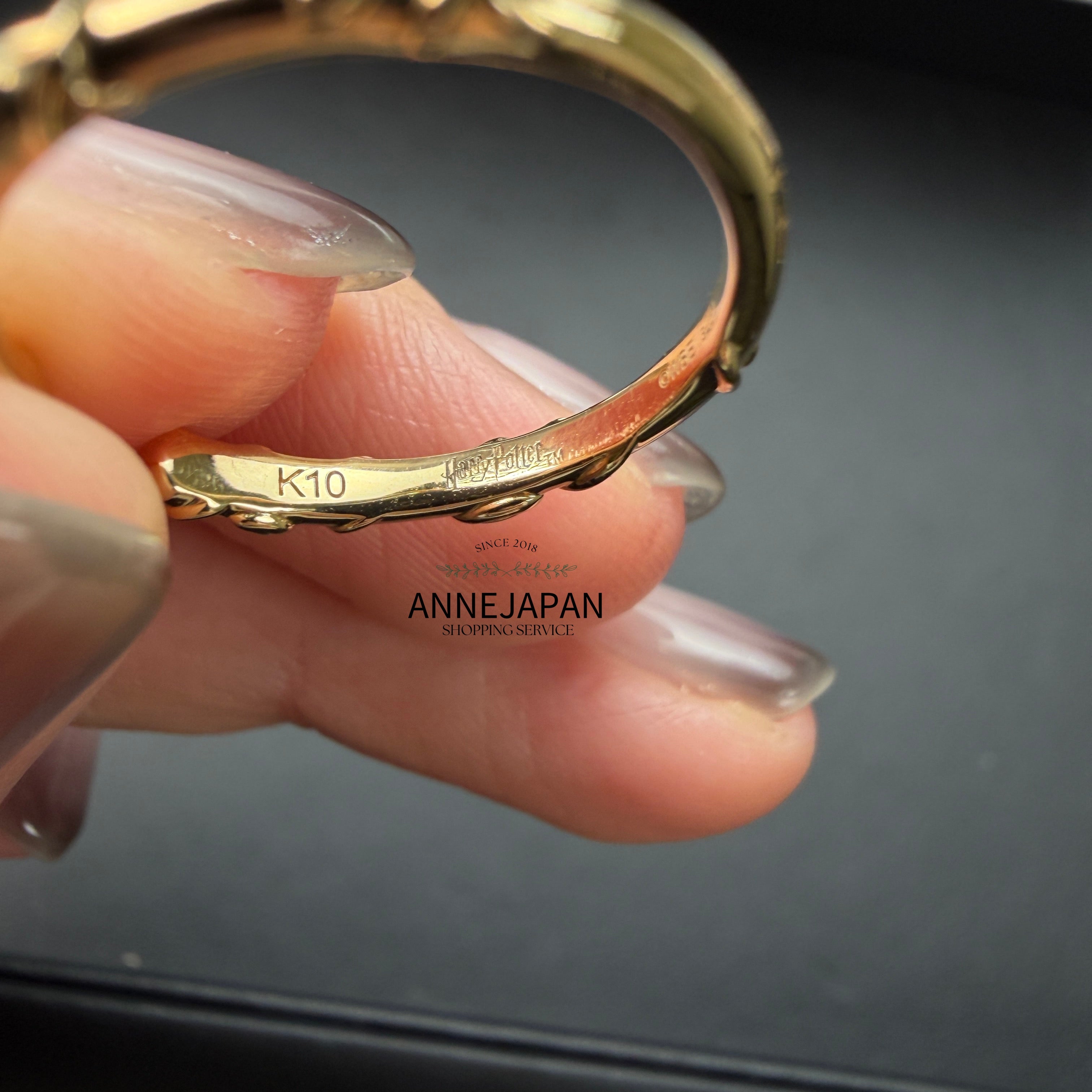10K金、天然蛋白石 Opal Harry Potter × agete 聯名系列 開口戒指