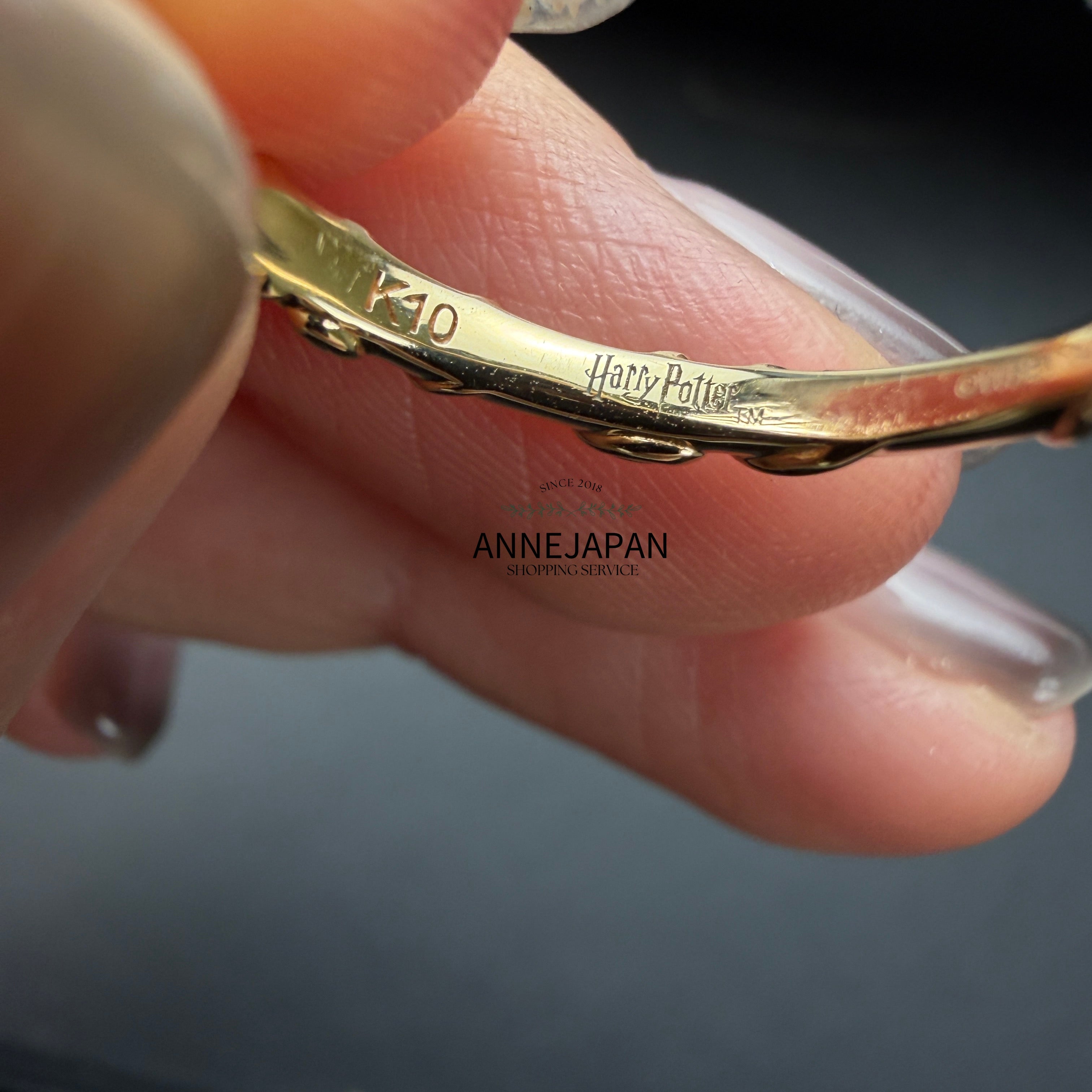 10K金、天然蛋白石 Opal Harry Potter × agete 聯名系列 開口戒指