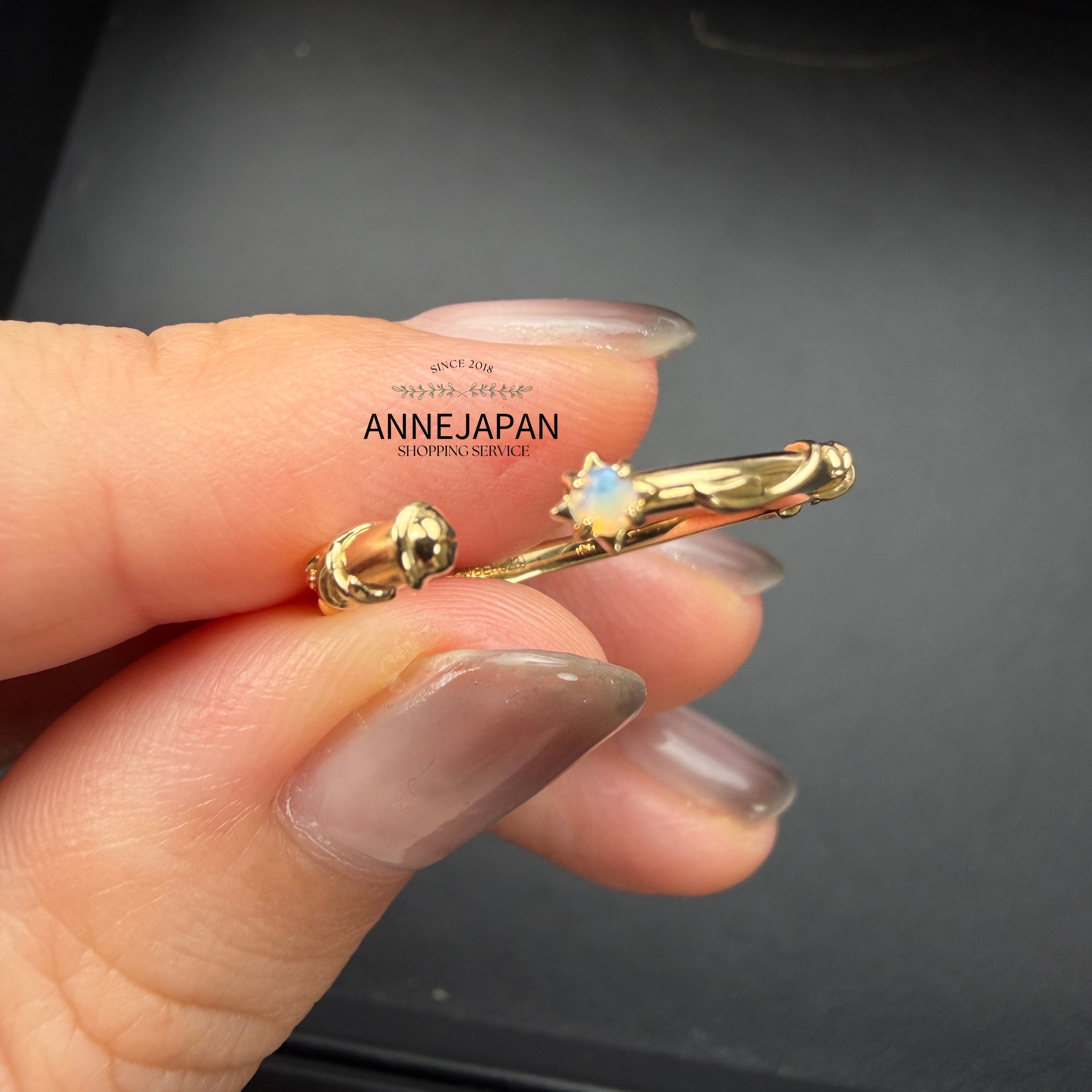 10K金、天然蛋白石 Opal Harry Potter × agete 聯名系列 開口戒指