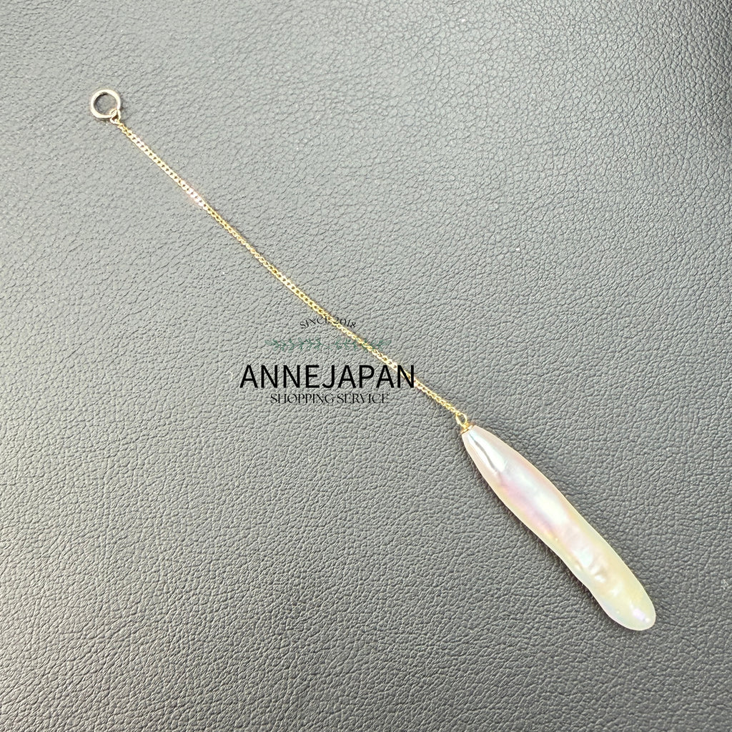 10K金、天然珍珠約8cm 耳環吊墜（單耳販售）