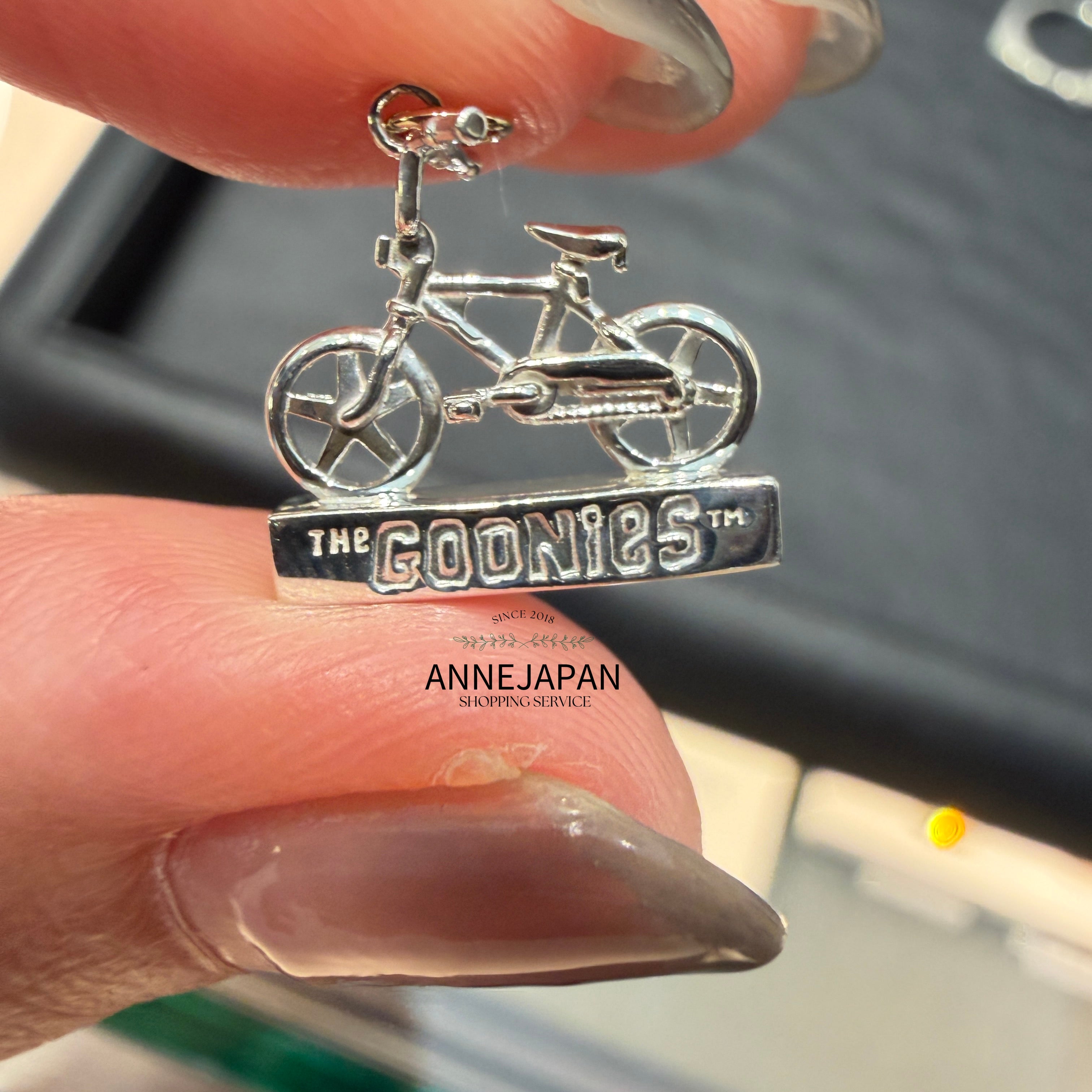 七寶奇謀 Silver 925 純銀K10 黃金（吊環）麥奇自行車吊墜