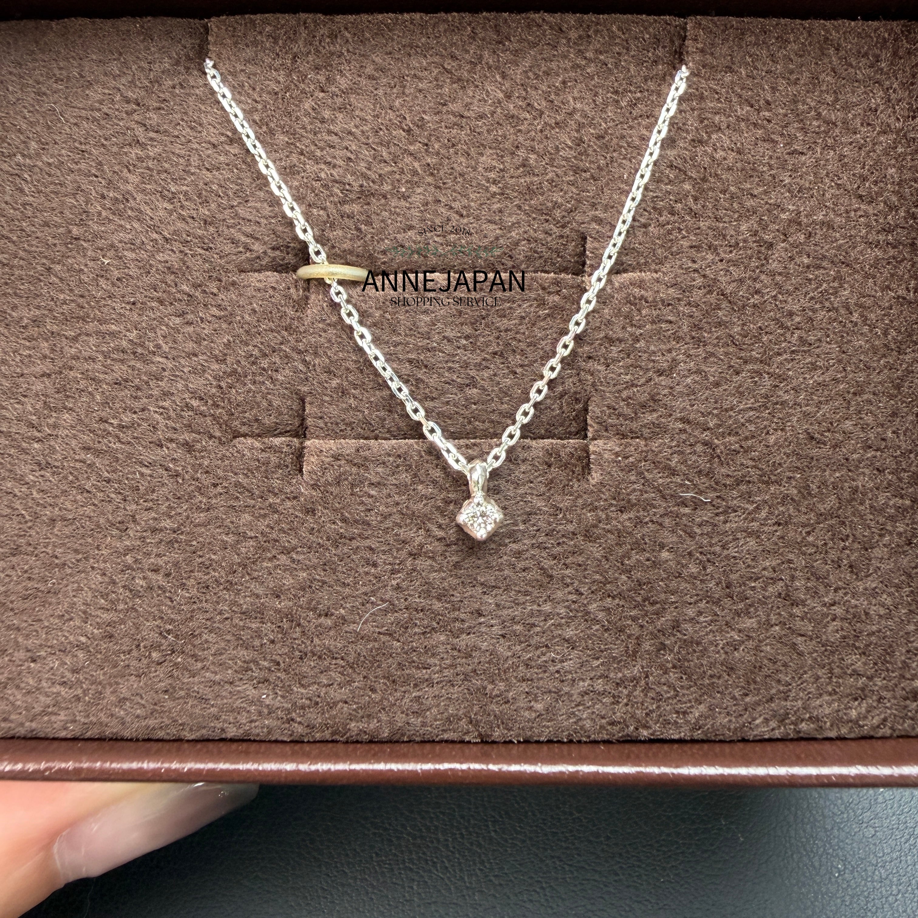 Silver 925 純銀天然鑽石 0.03 ct 日系簡約 項鏈