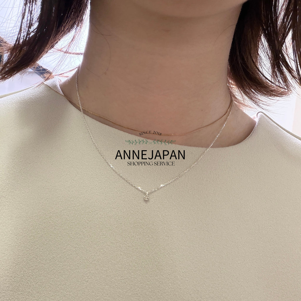 Silver 925 純銀天然鑽石 0.03 ct 日系簡約 項鏈
