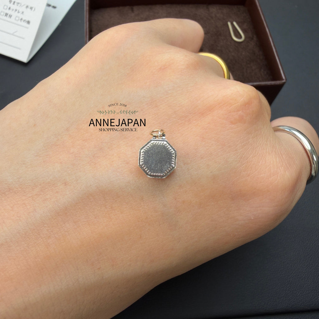 Silver 925 純銀K10 黃金（吊環）天然鑽石 項鏈吊墜 耳墜