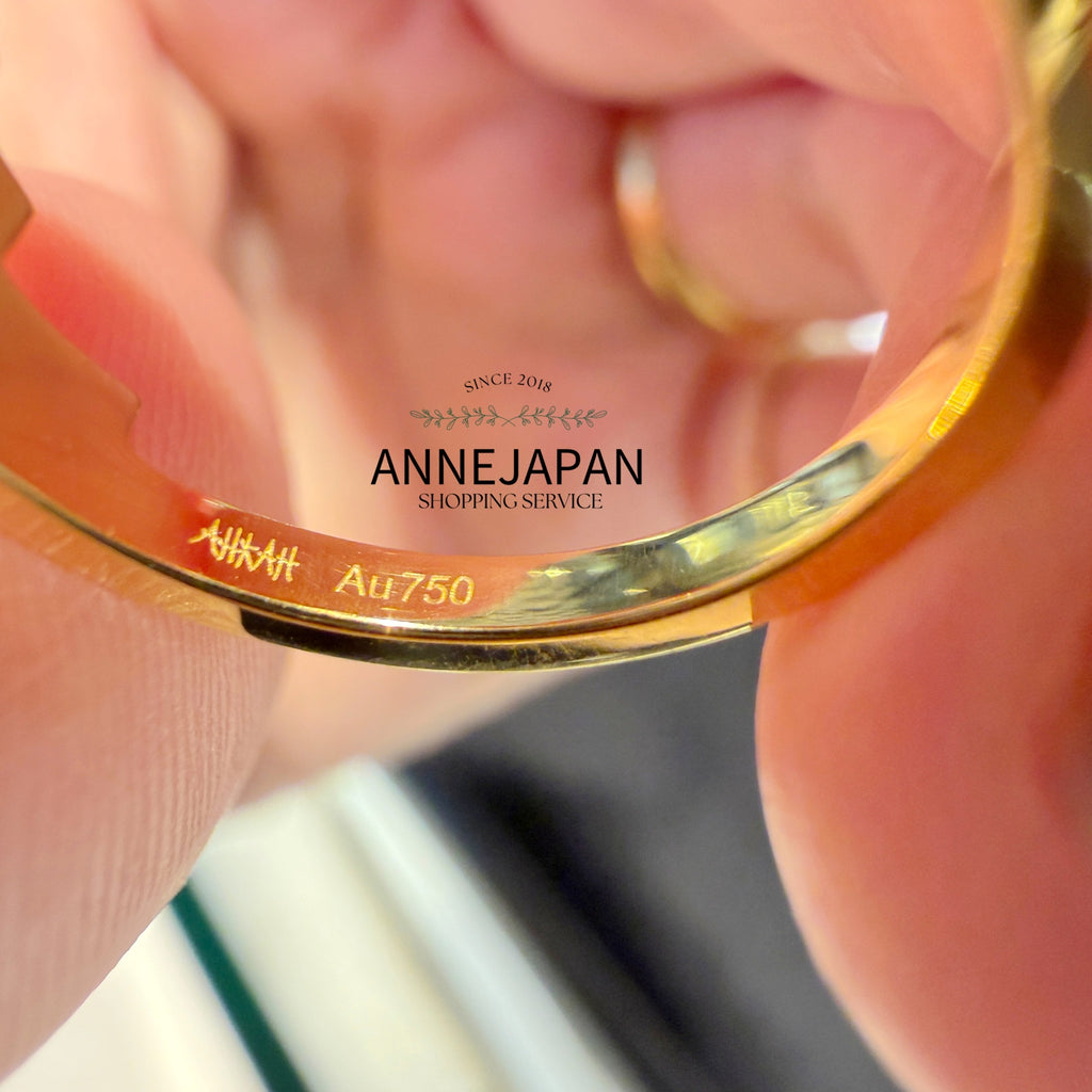 18K黃金（K18 Yellow Gold）／天然鑽石約 0.16 ct吊燈層疊建築立體造型戒指