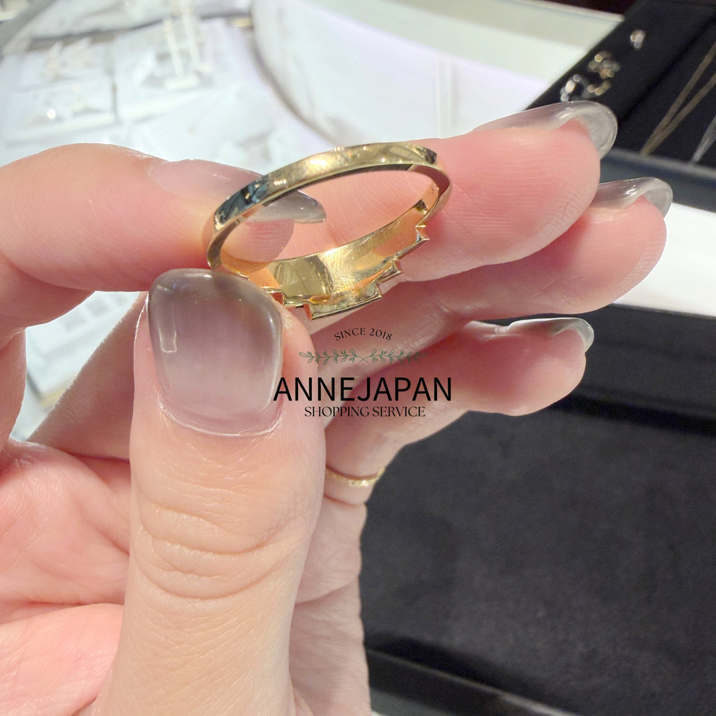 18K黃金（K18 Yellow Gold）／天然鑽石吊燈層疊鑽石設計建築感立體 戒指