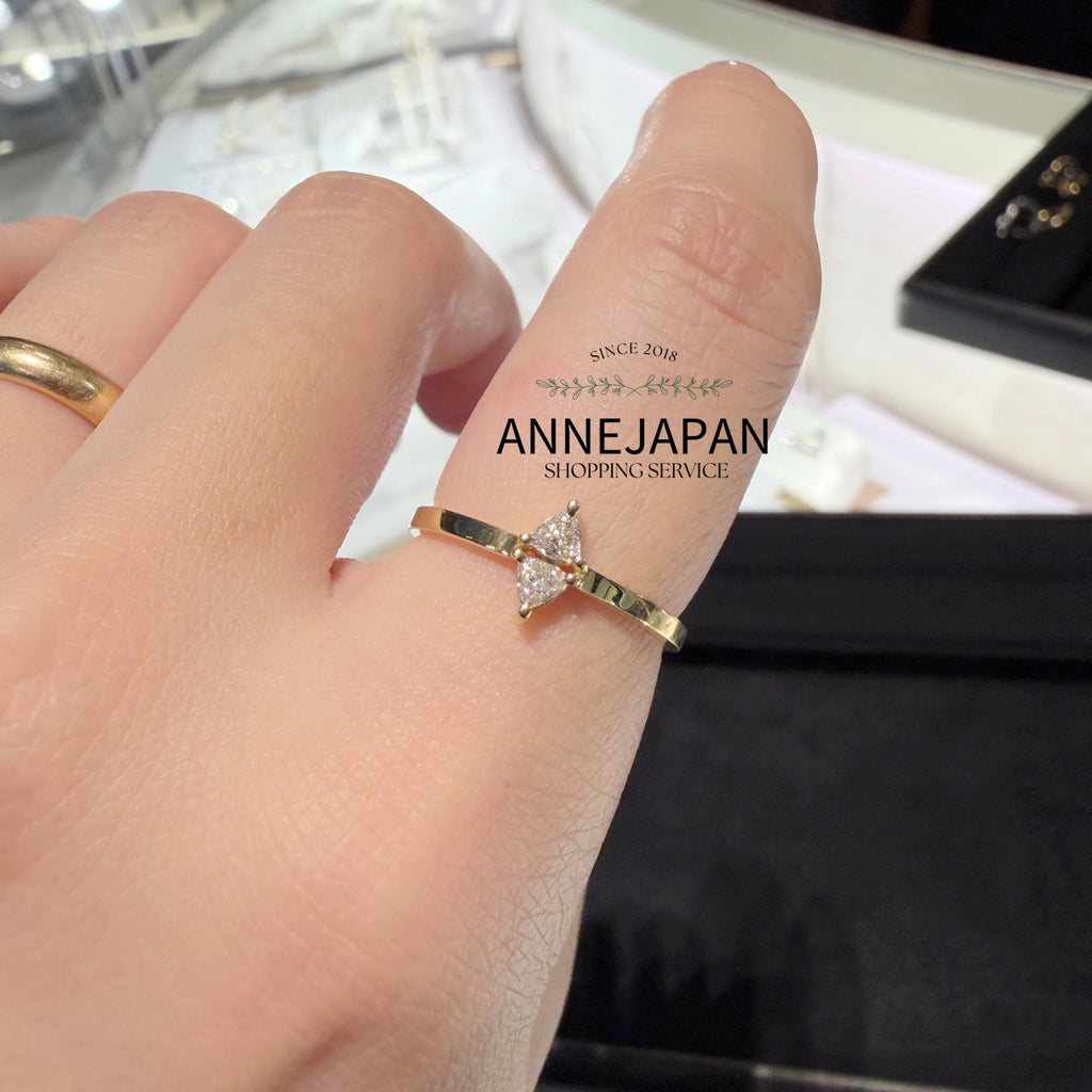 18K黃金約 0.09 ct（Trilliant 三角形切割天然鑽石）風箏戒指