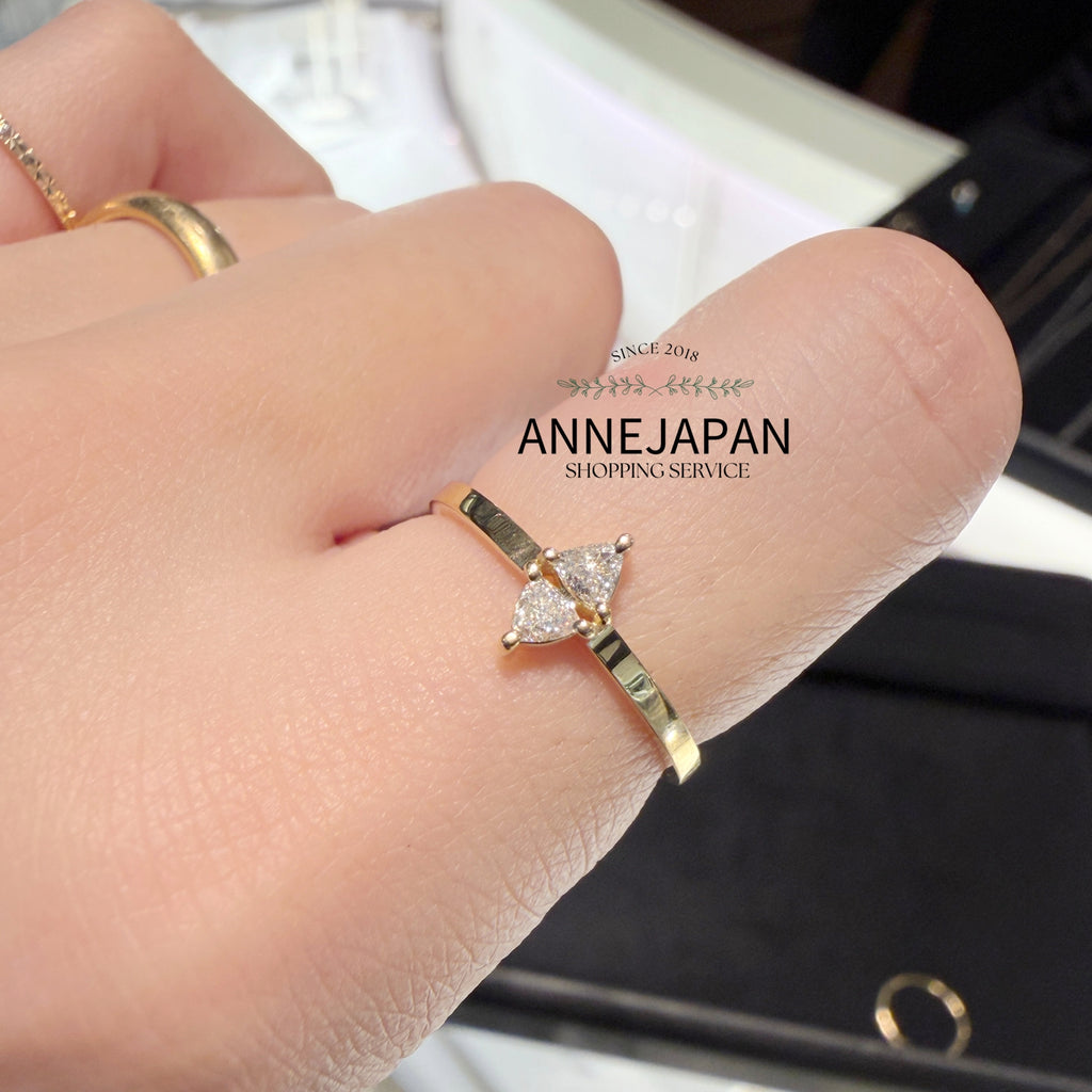 18K黃金約 0.09 ct（Trilliant 三角形切割天然鑽石）風箏戒指
