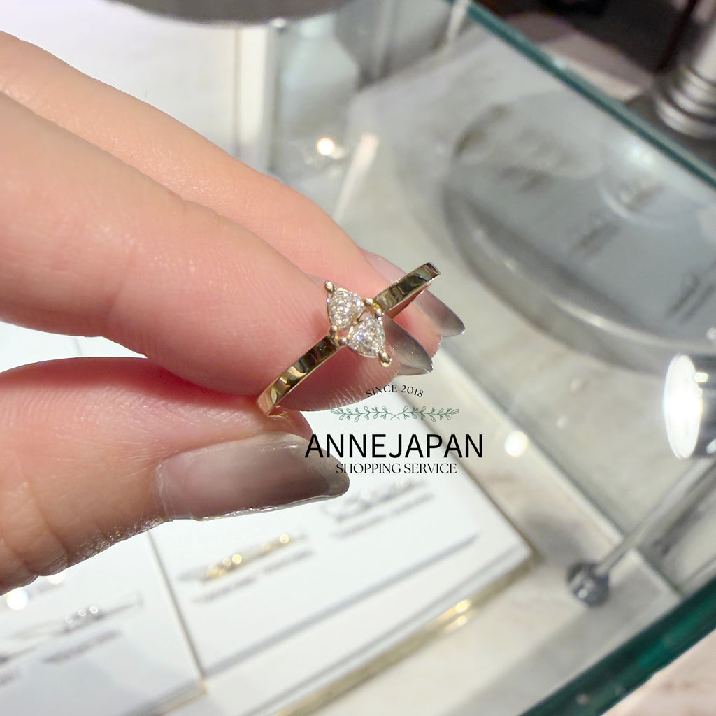 18K黃金約 0.09 ct（Trilliant 三角形切割天然鑽石）風箏戒指