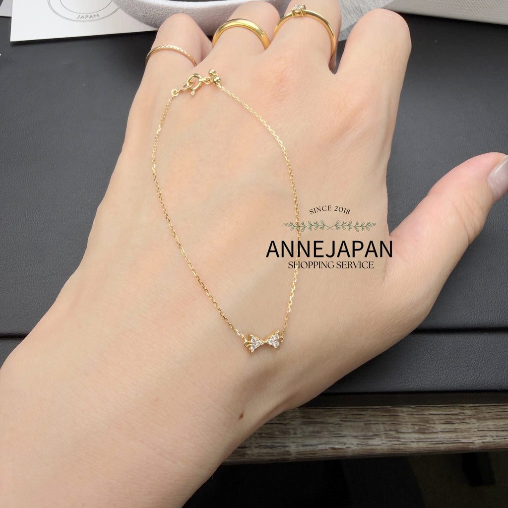 18K 黃金Pavé 密鑲天然天然鑽石約 0.04 ct風箏手鏈