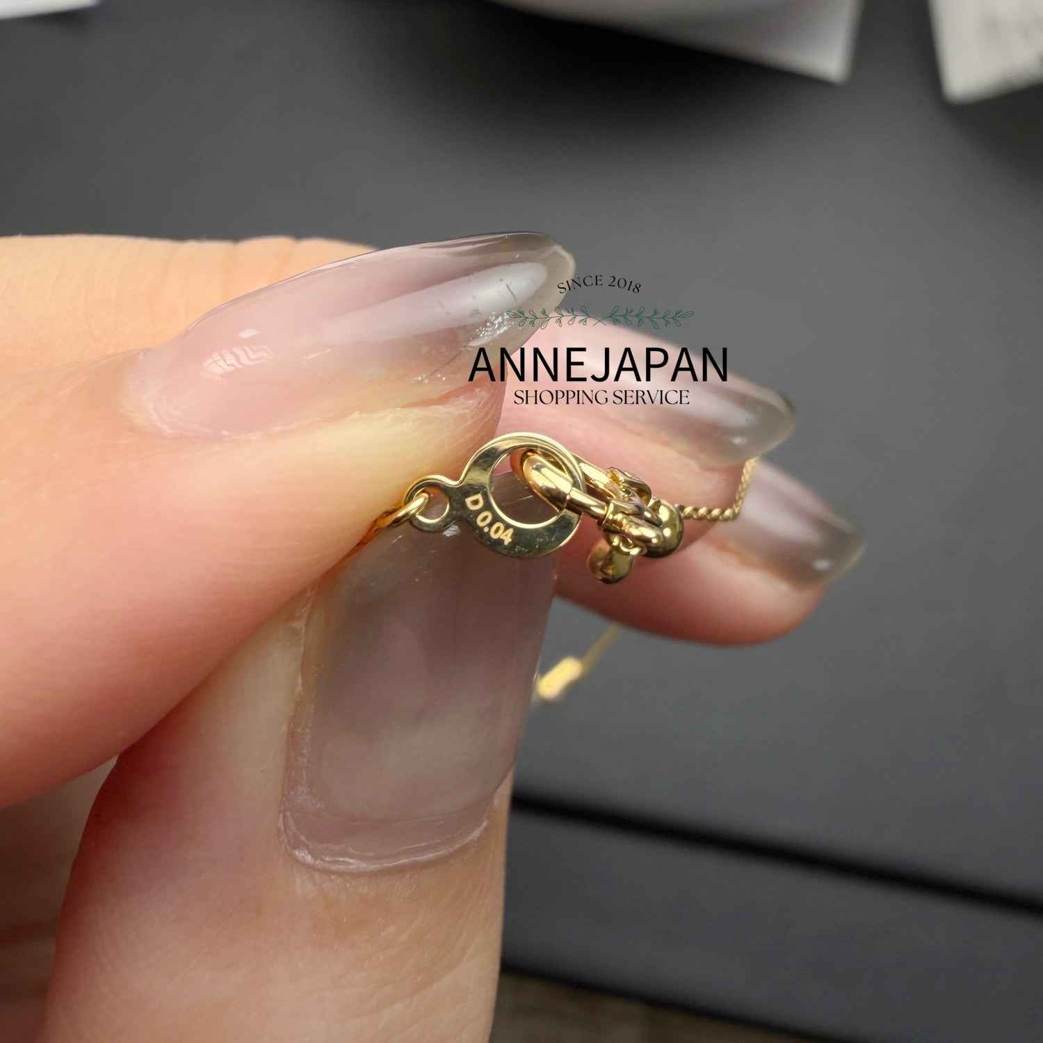 18K 黃金Pavé 密鑲天然天然鑽石約 0.04 ct風箏手鏈