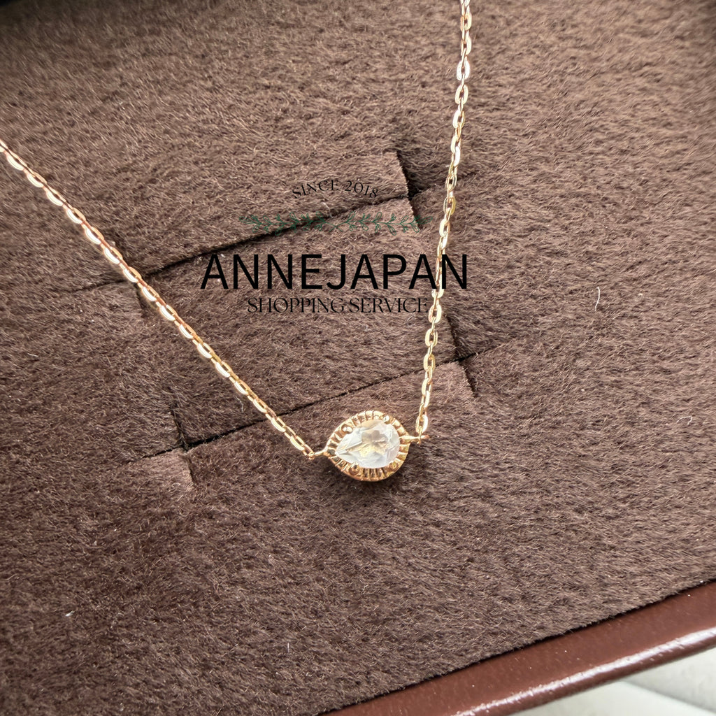 10K金天然鑽石 0.01ct 天然月光石雙面手鍊