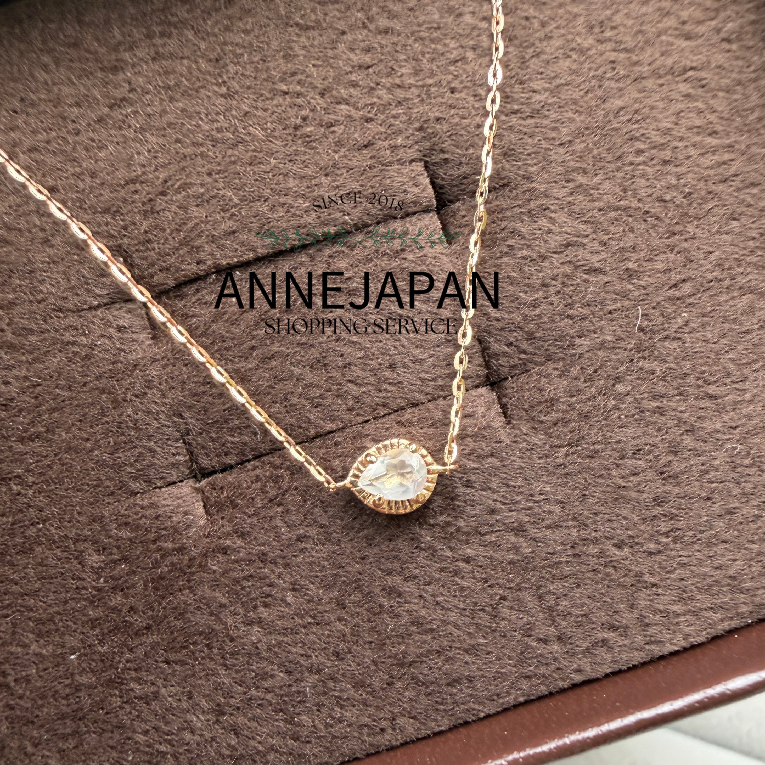 10K金天然鑽石 0.01ct 天然月光石雙面手鍊