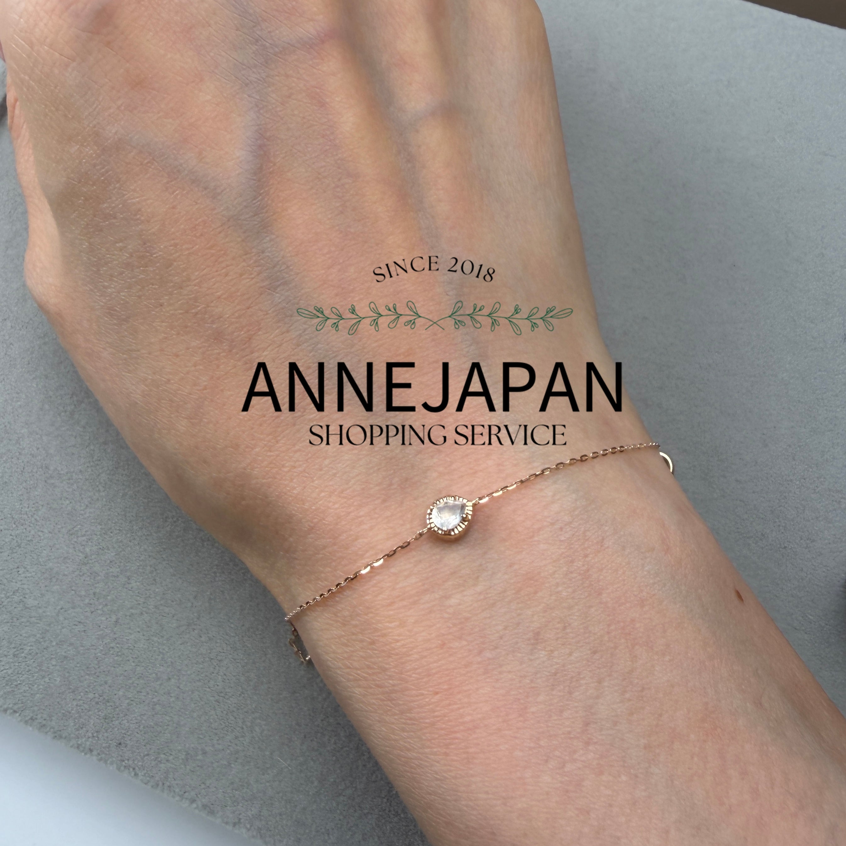 10K金天然鑽石 0.01ct 天然月光石雙面手鍊
