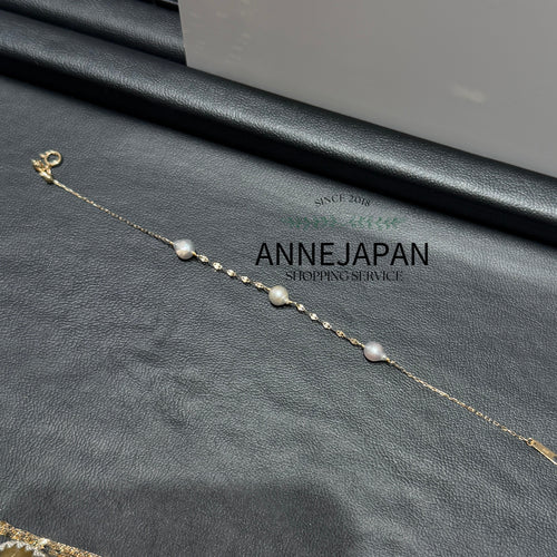 10K金 Akoya 珍珠手鍊約16.5cm（附滑珠調節）