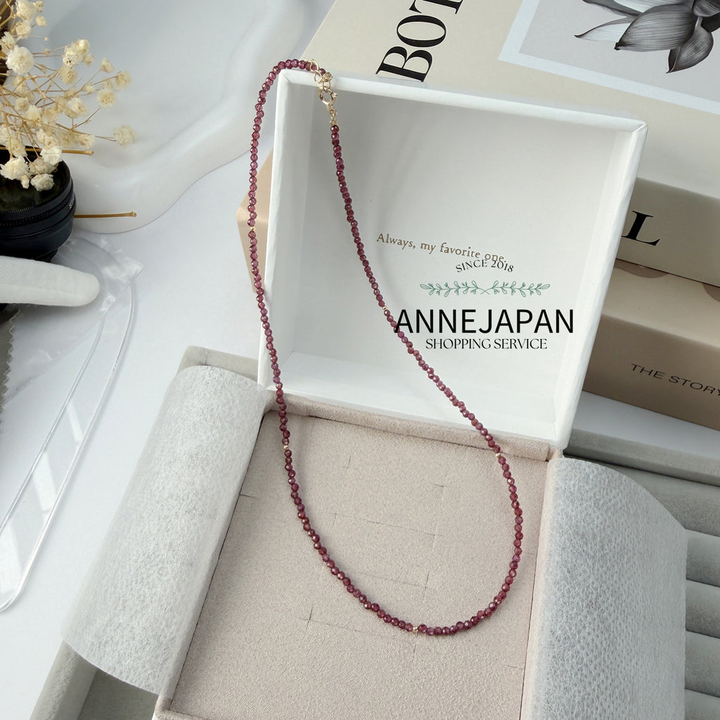 10K黃金 石榴石串珠頸鍊（Choker）