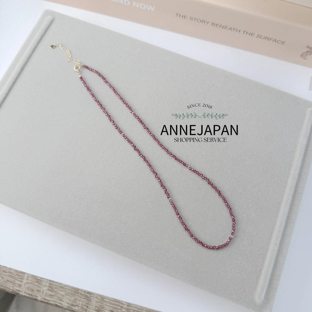 10K黃金 石榴石串珠頸鍊（Choker）