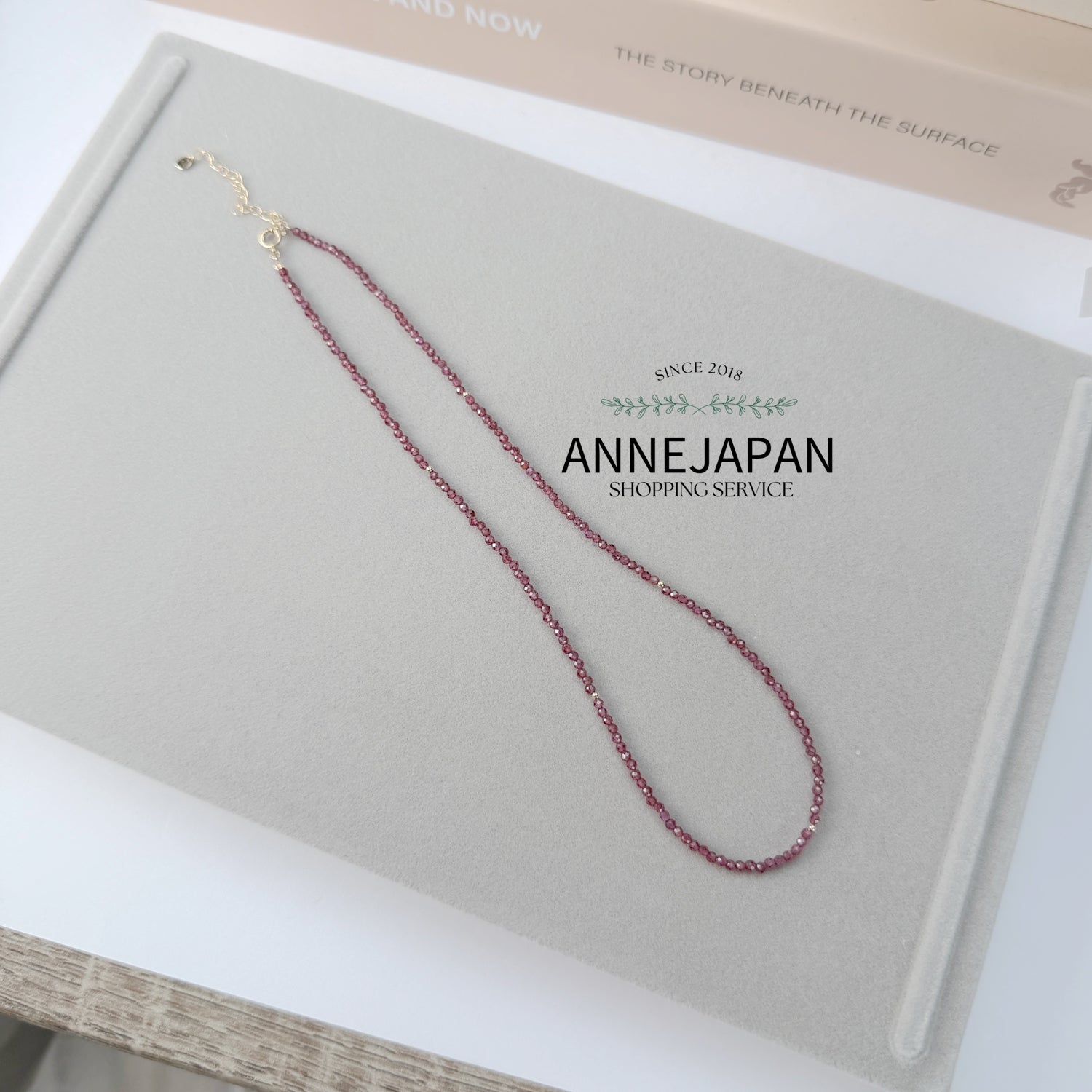 10K黃金 石榴石串珠頸鍊（Choker）