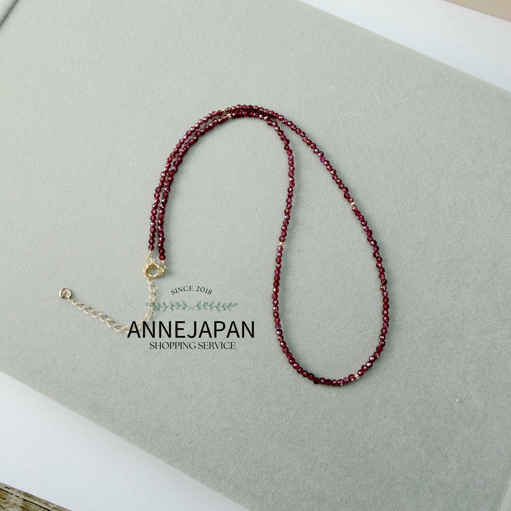 10K黃金 石榴石串珠頸鍊（Choker）