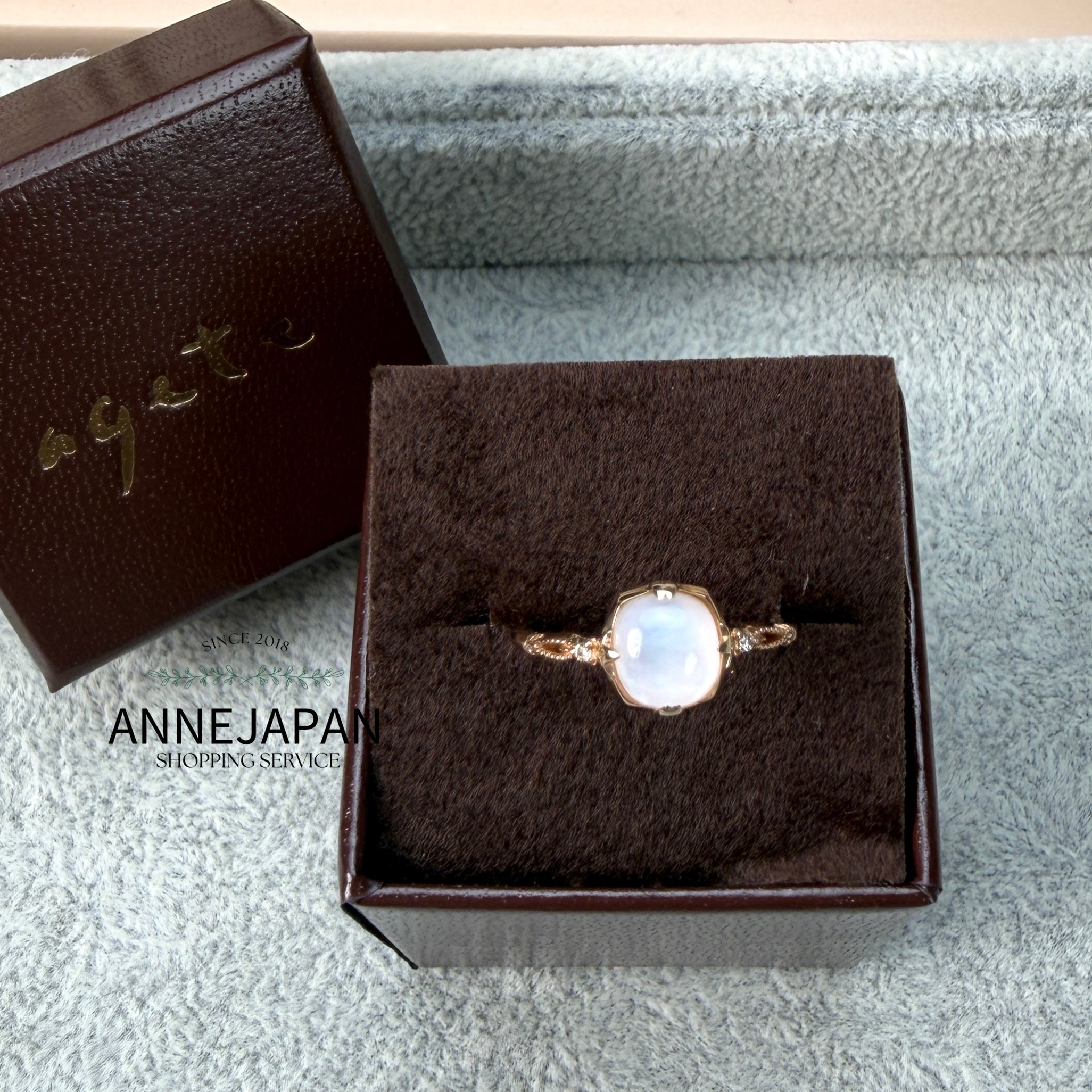 K5天然水晶（Quartz）白蝶貝（Shell）天然鑽石戒指