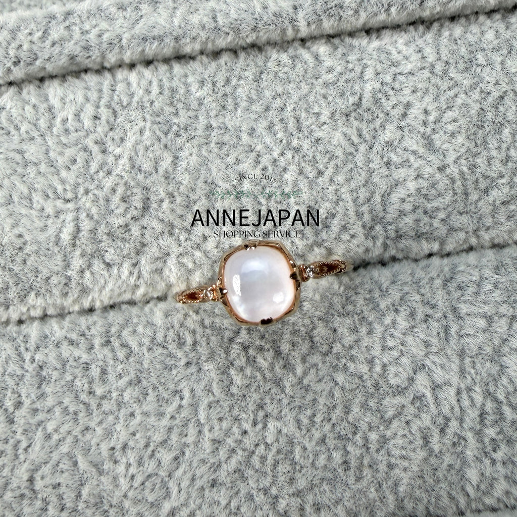 K5天然水晶（Quartz）白蝶貝（Shell）天然鑽石戒指