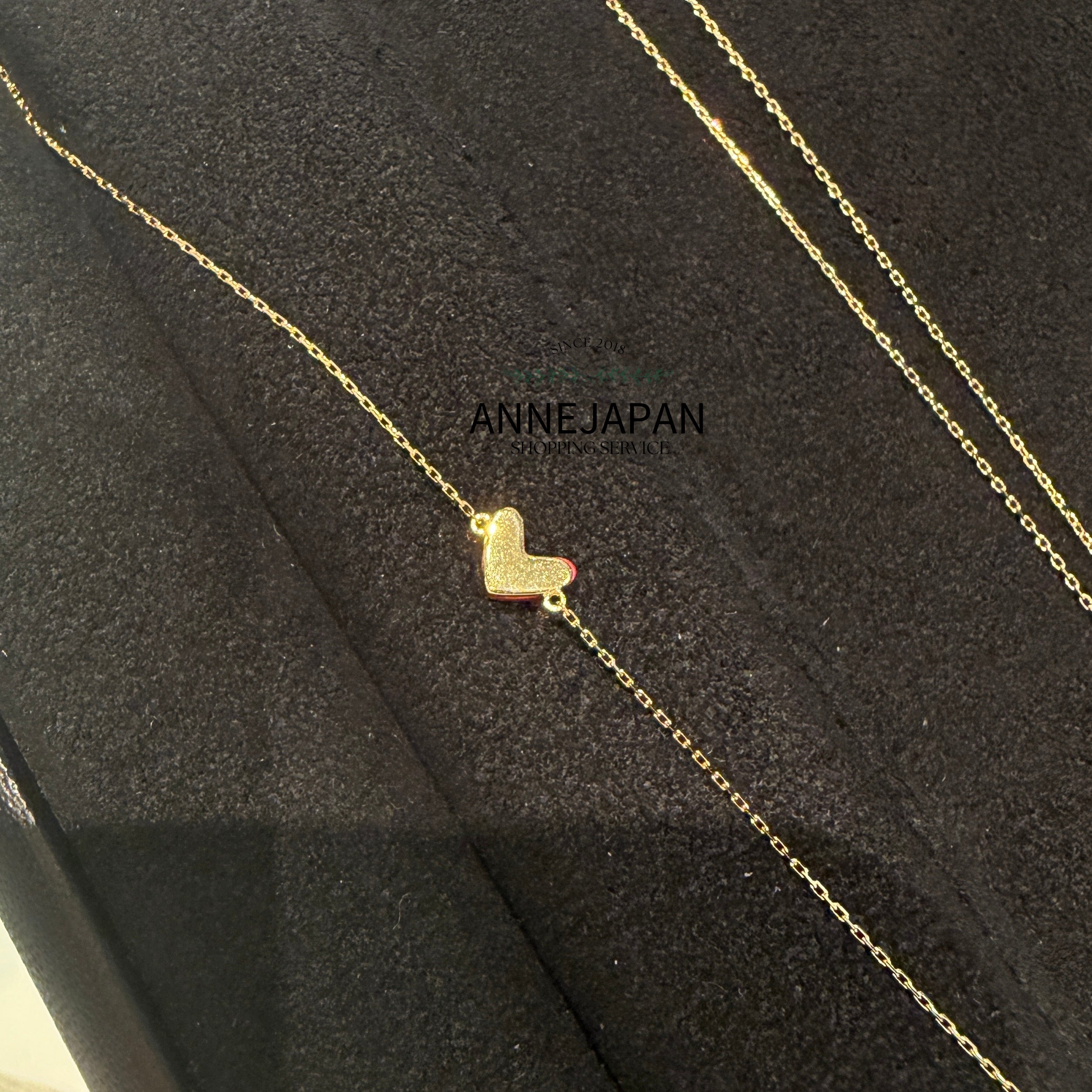 經典人氣 Tiran Heart 愛心手鍊 18K黃金／樹脂加工石