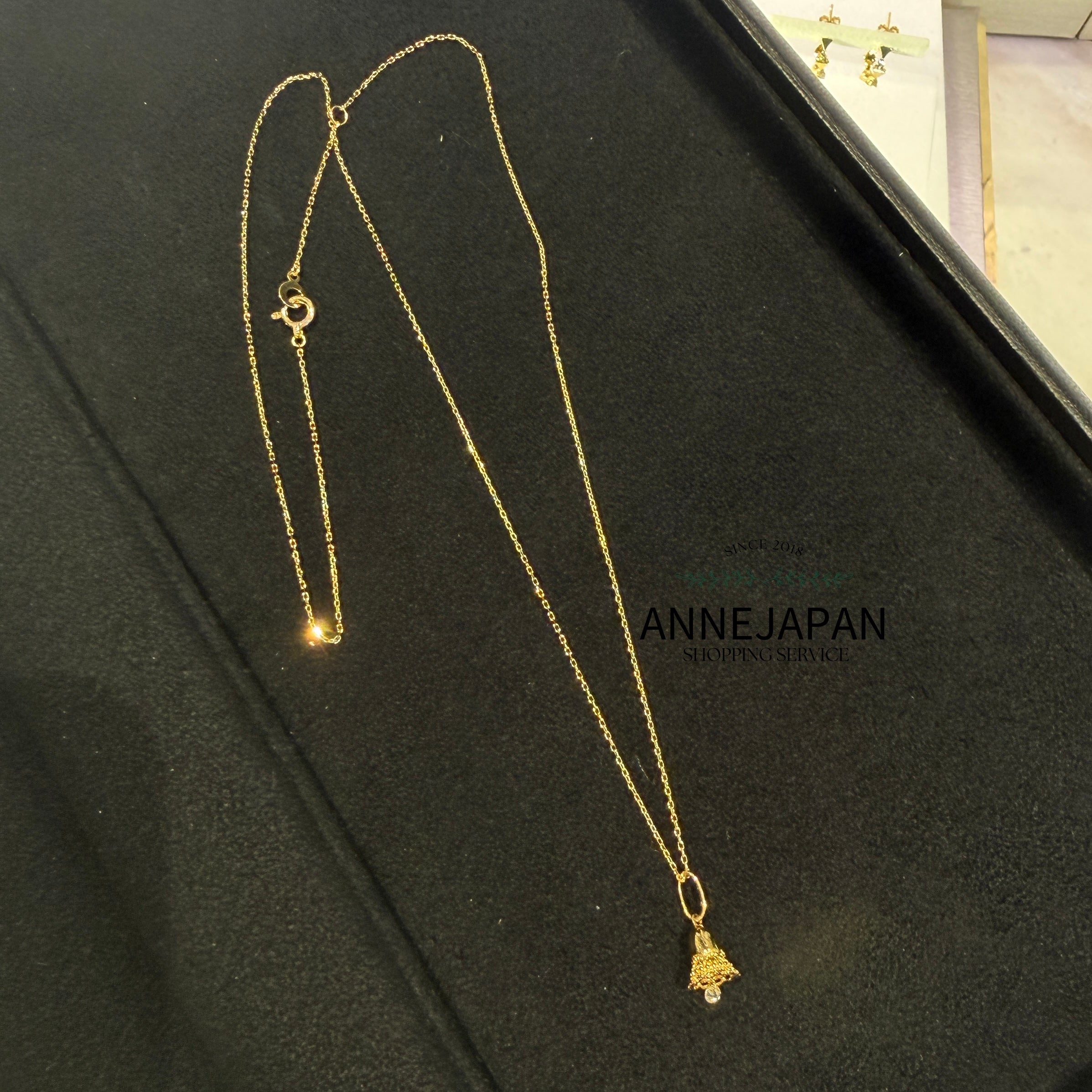 Soufflé Tinkle Abel 項鍊 小鈴鐺18K黃金／天然鑽石0.03 ct