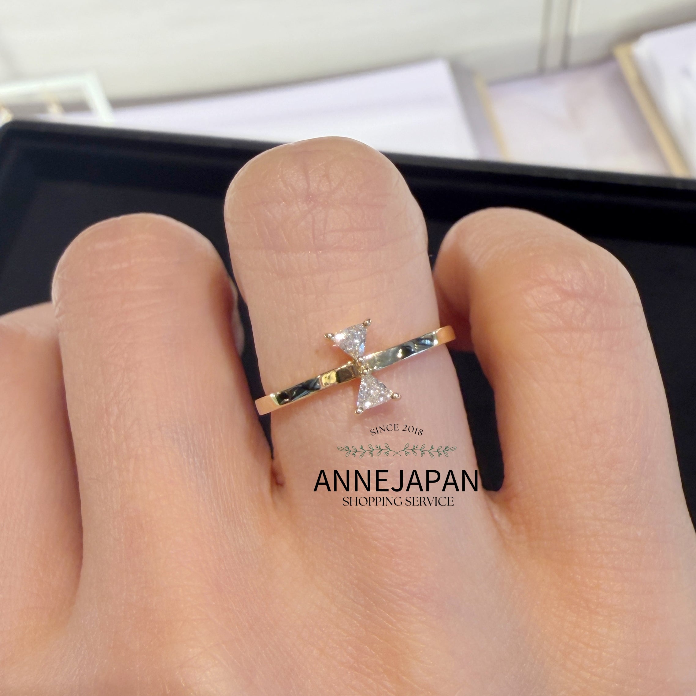 Cerf-Volant 鑽石戒指 18K黃金／天然鑽石約 0.11 ct