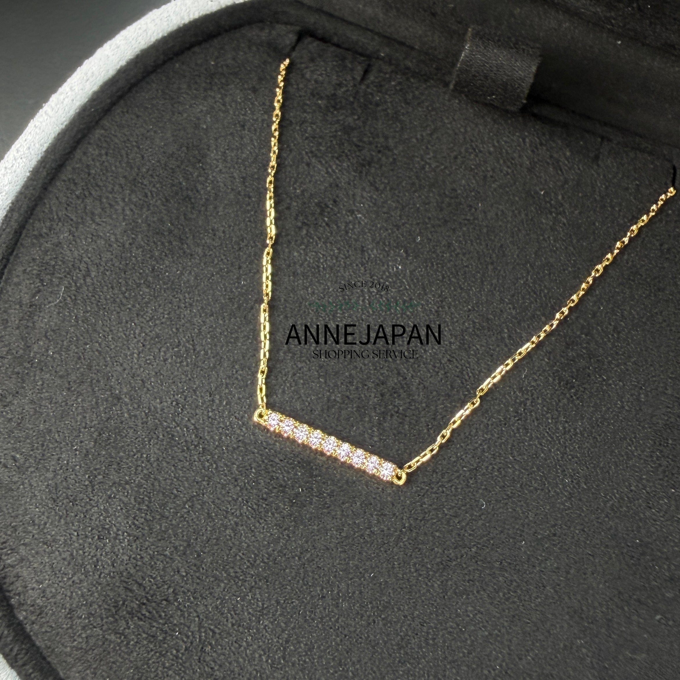 Tina Chain 18K黃金／天然粉紅藍寶石0.07ct手鍊