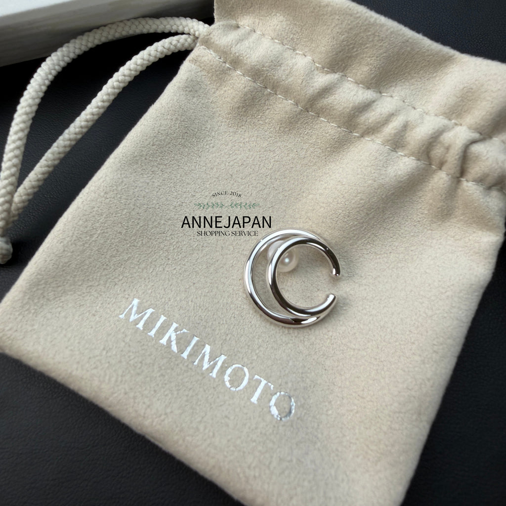 Akoya 珍珠約 6.5mm耳骨夾（單耳） 925 純銀（鍍銠處理）