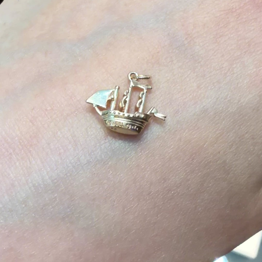 七寶奇謀獨眼威利號K5 黃金K10 黃金（吊環）海盜船吊墜