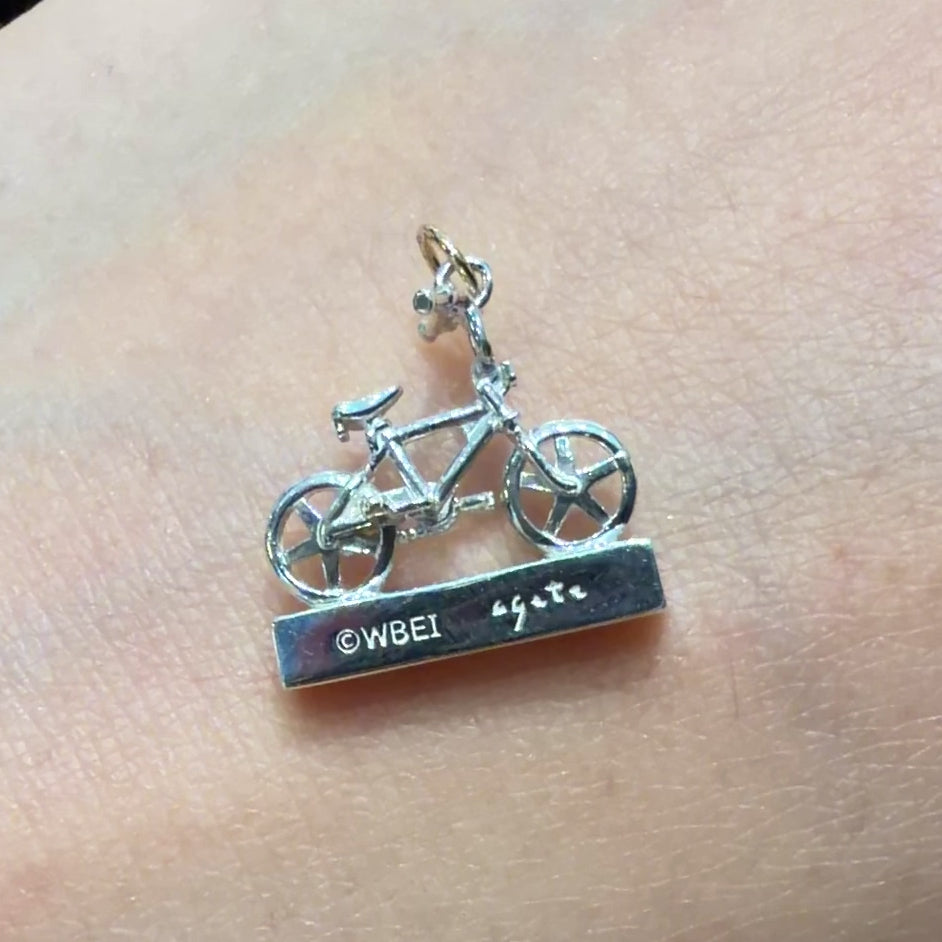 七寶奇謀 Silver 925 純銀K10 黃金（吊環）麥奇自行車吊墜